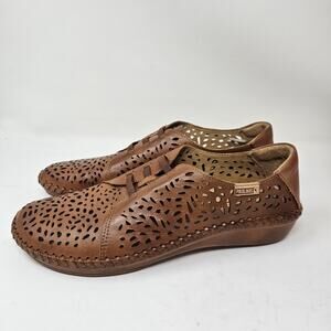 Women's 9.5 41 Pikolinos Vallarta Brandy Leather